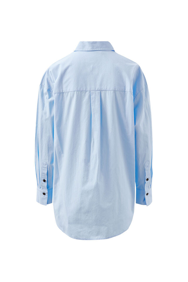 Peta Oversized Shirt - Sky Blue