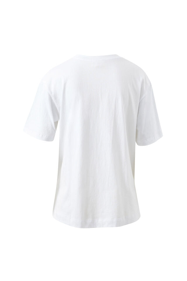 Stevie Slouchy Tee - White Ceres Flora