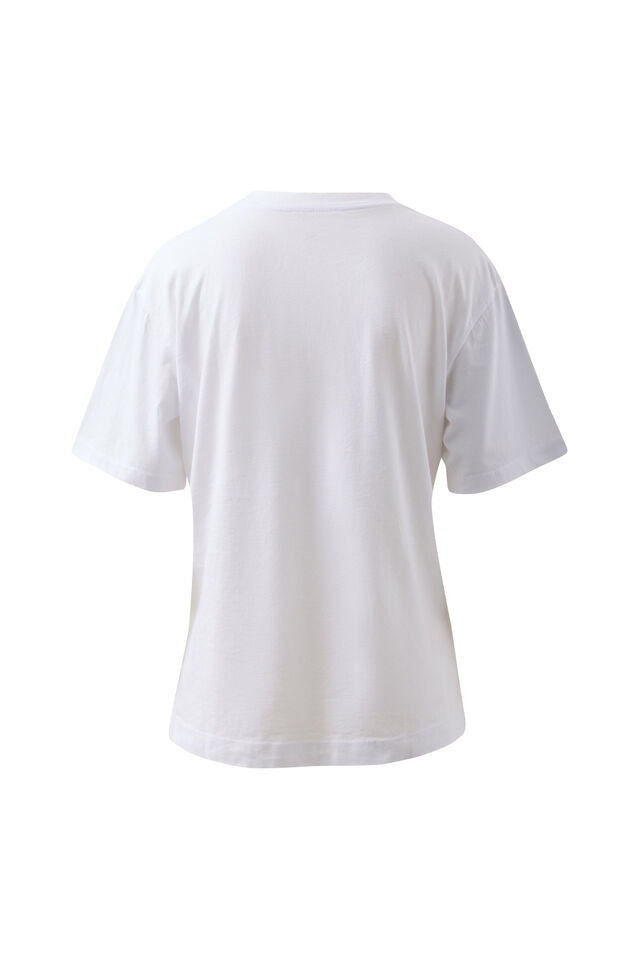 Stevie Slouchy Tee - Palm Scarf Print