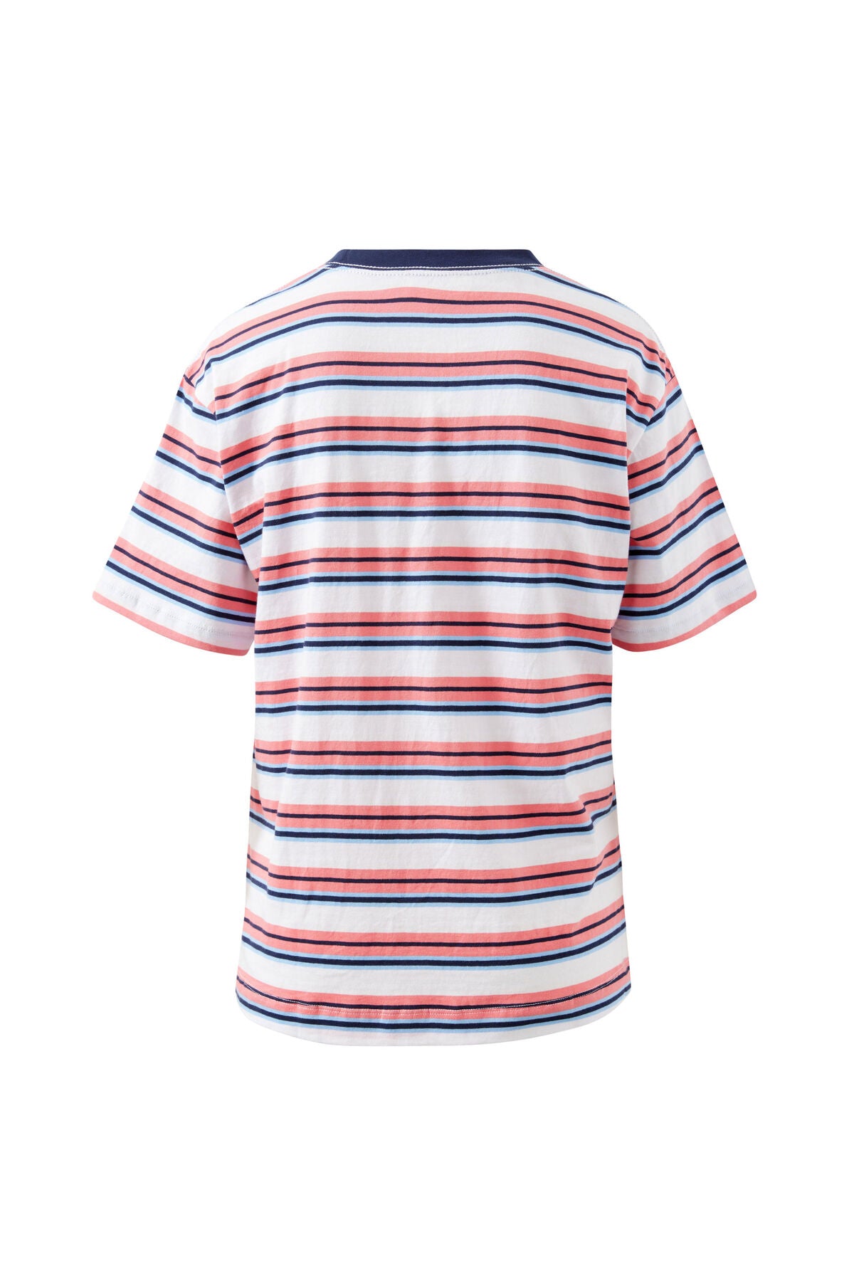 Stevie Slouchy Tee - Washed Coral, New Navy Stripe