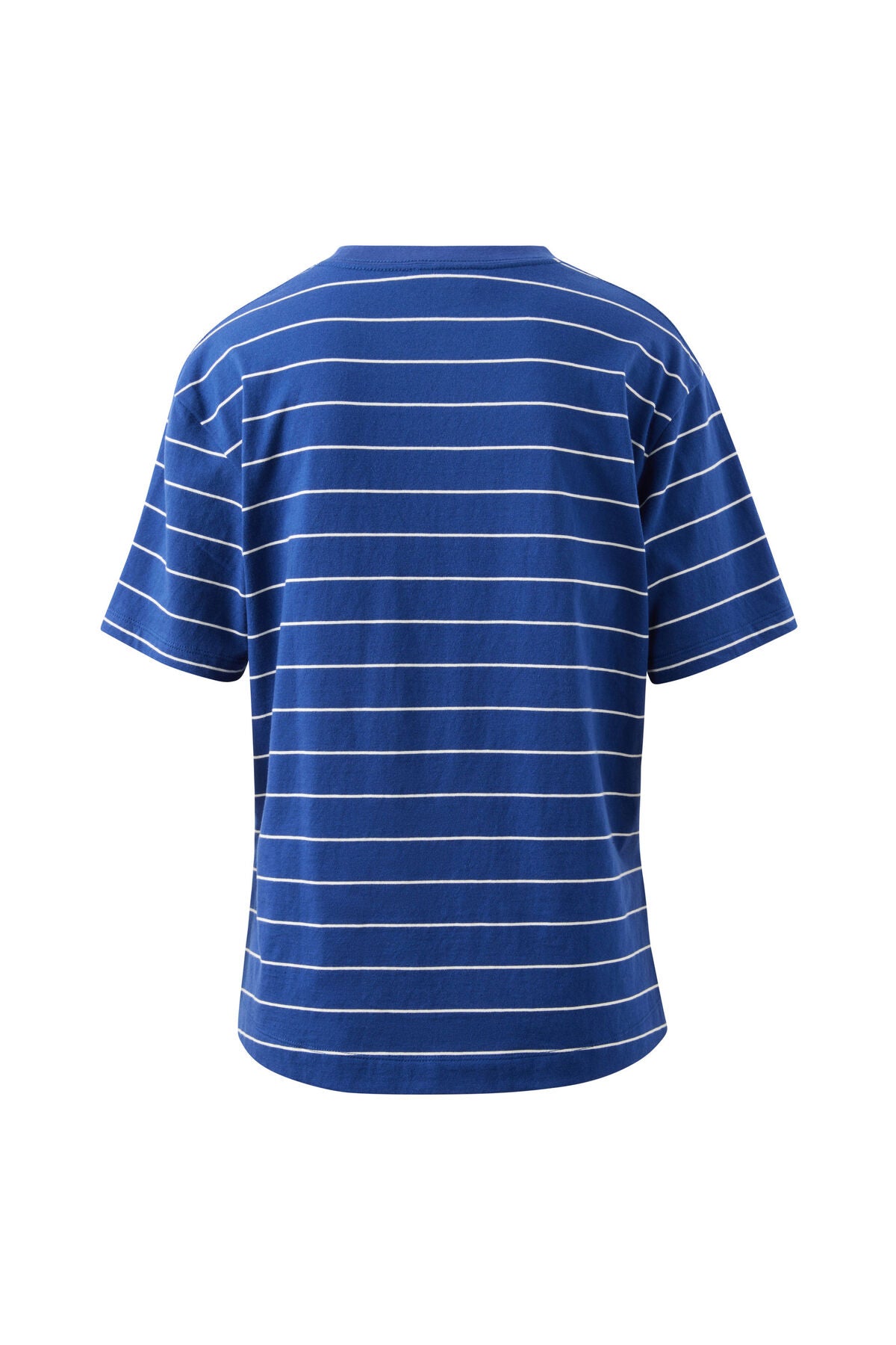 Stevie Slouchy Tee - Prussian Blue Milk Stripe