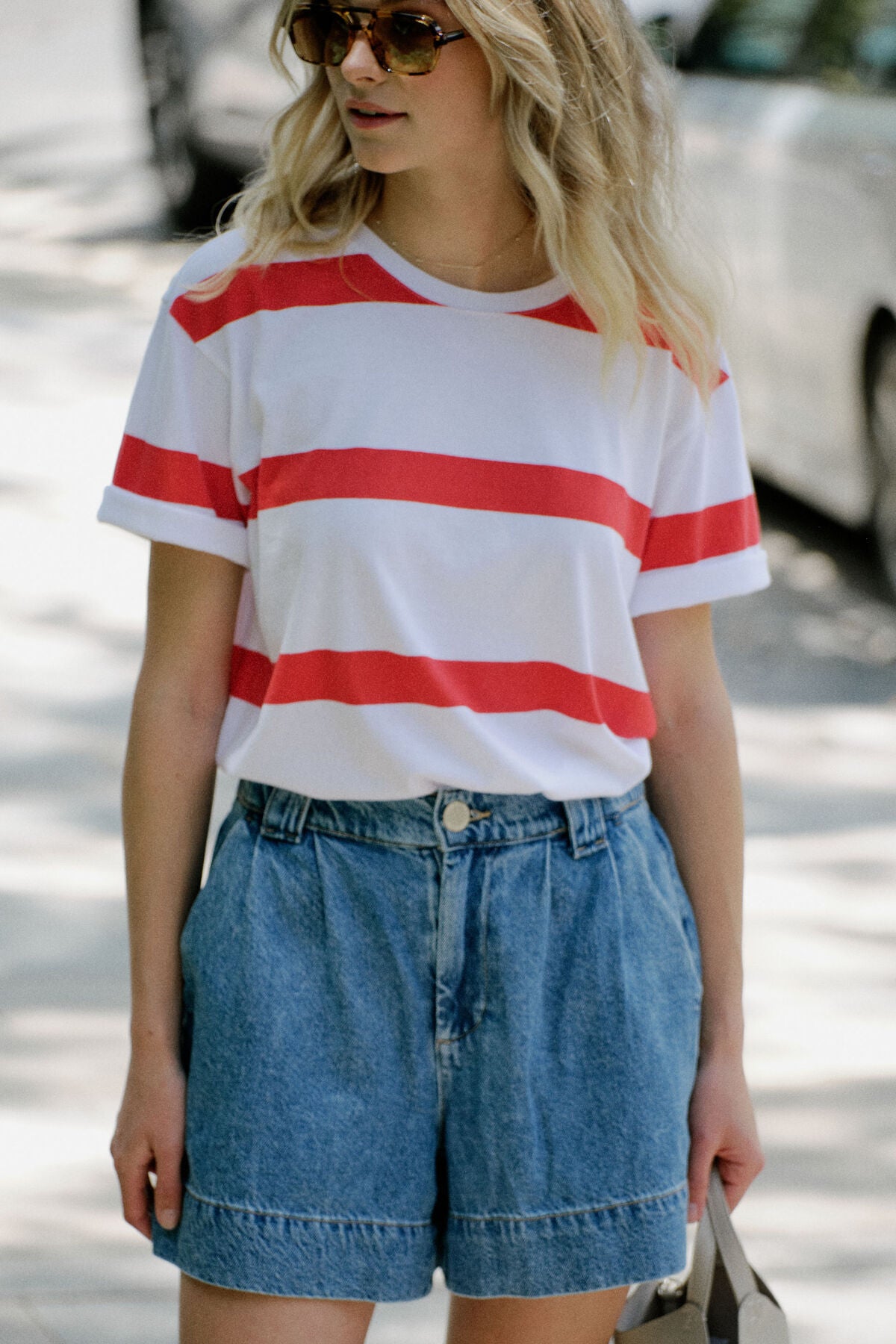 Pleat Front Shorts - Fresh Indigo