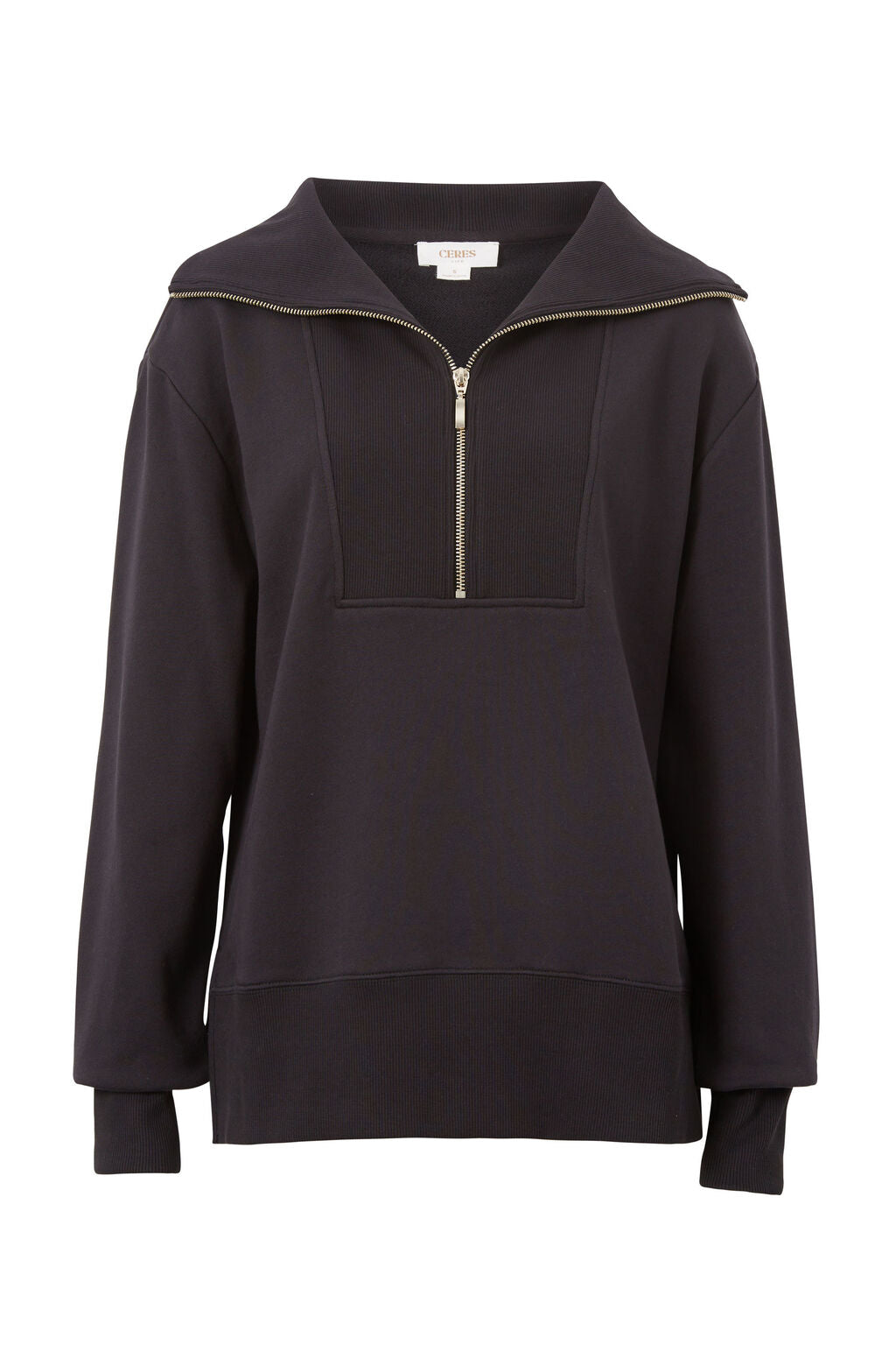 Half Zip Sweat - Chocolate