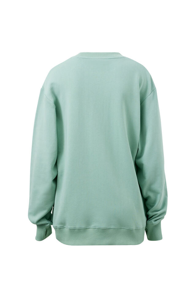 Isla Oversized Slouchy Crew - Seafoam
