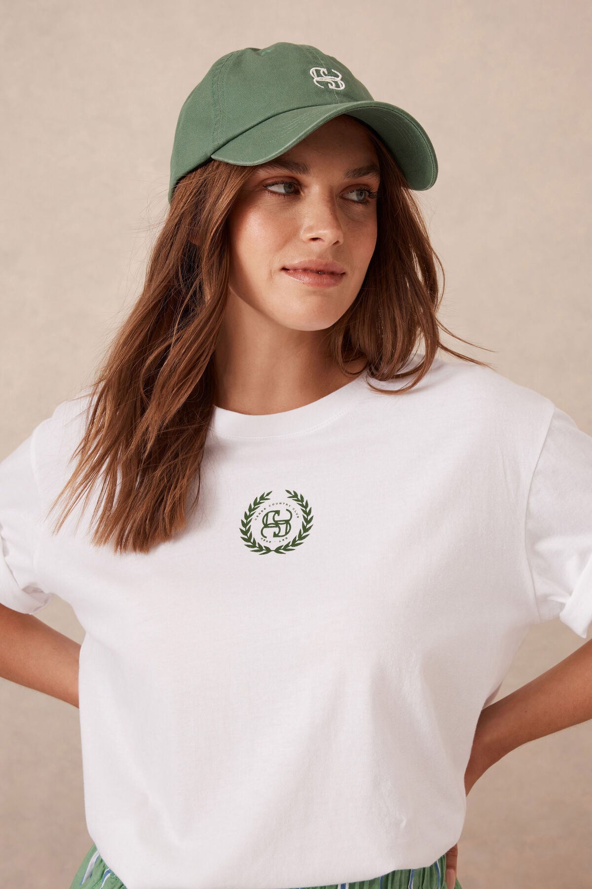 Ceres Monogram Cap - Heritage Green