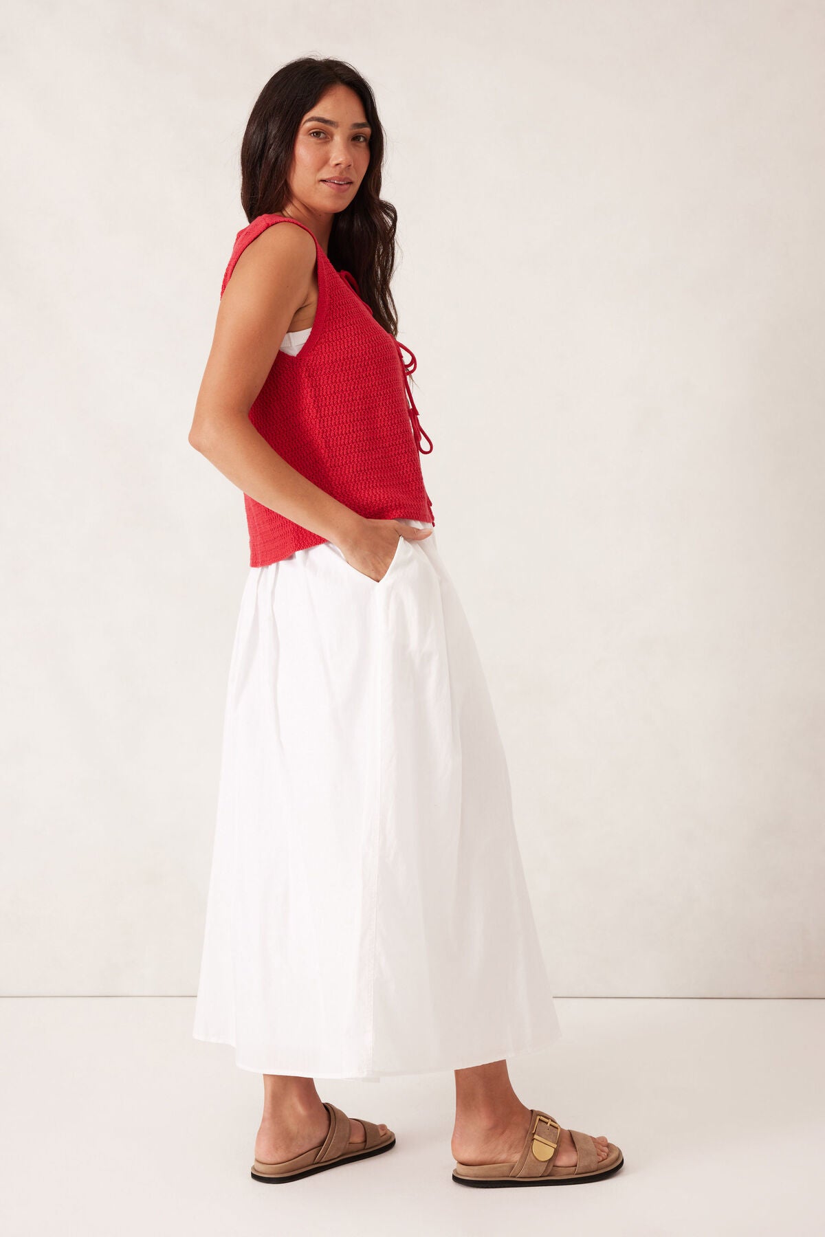 Poplin Maxi Skirt