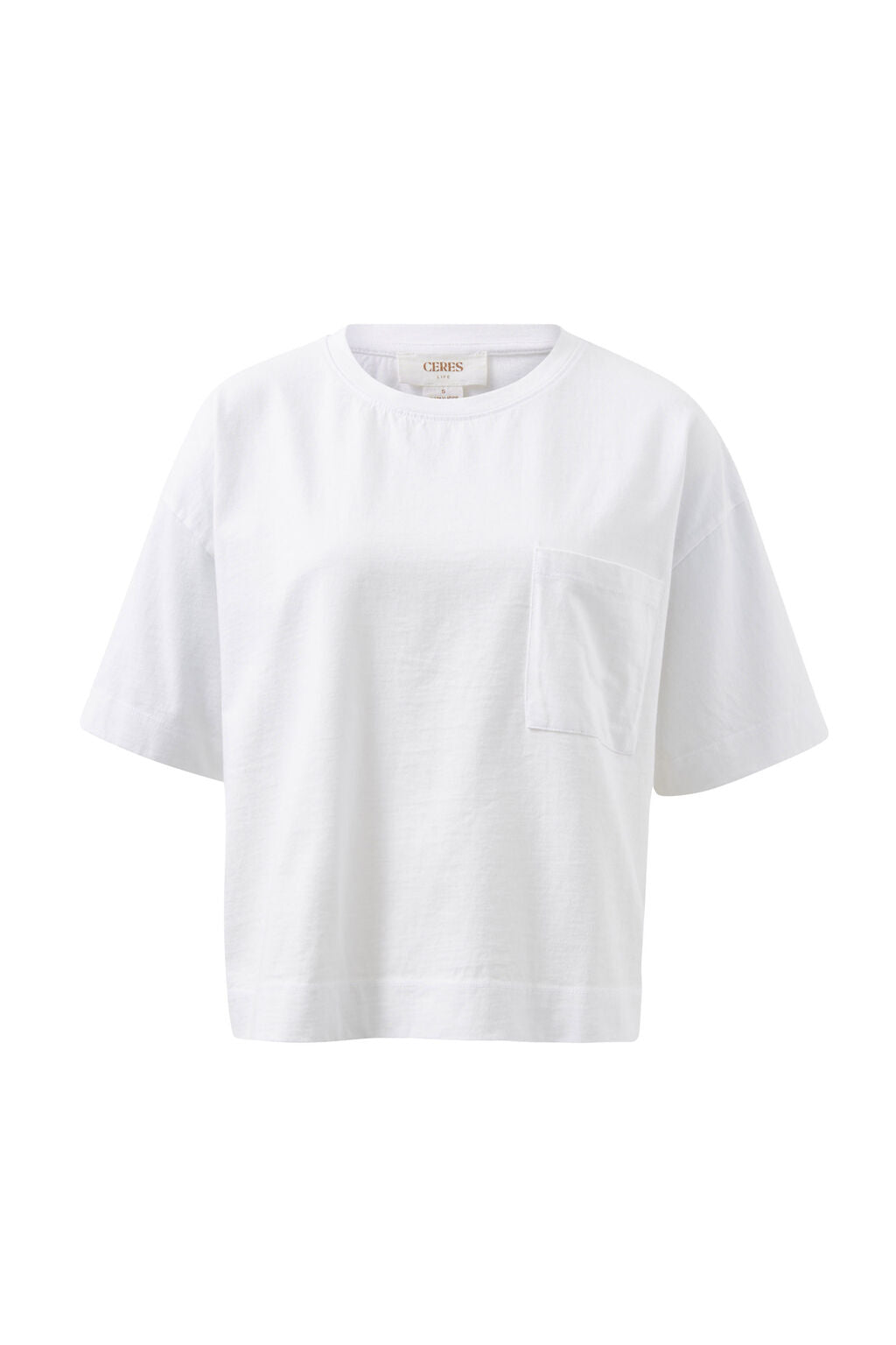 Boxy Pocket Tee - White