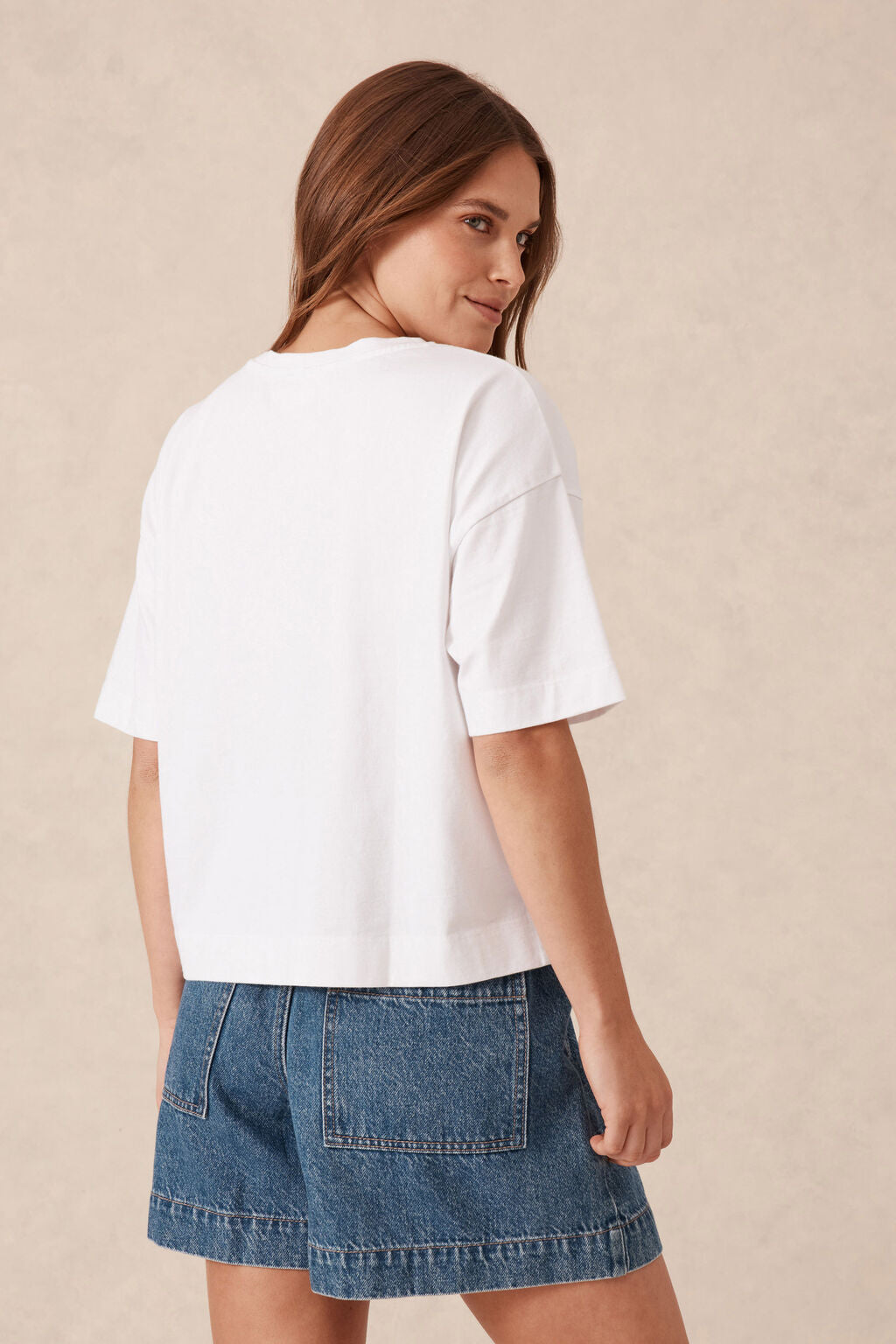 Boxy Pocket Tee - White