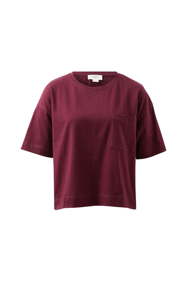 Boxy Pocket Tee - Rasin