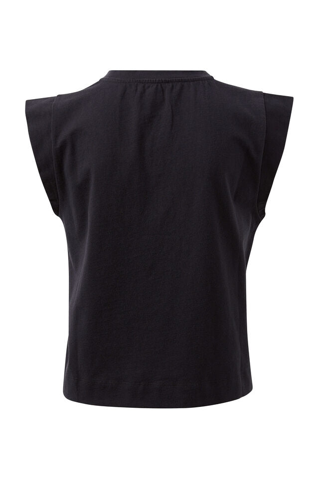 Extended Shoulder Tee - Black