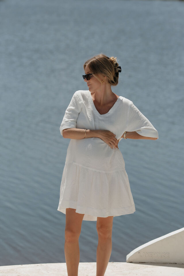 Tunic Mini Dress - White