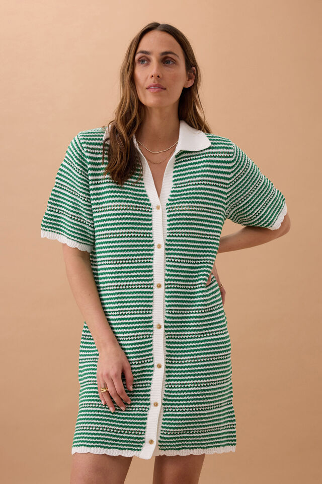 Nala Knit Mini Dress - Kelly Green