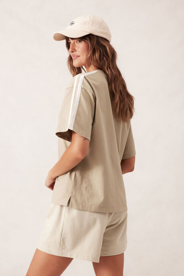 Sporty Tape Tee - Matcha