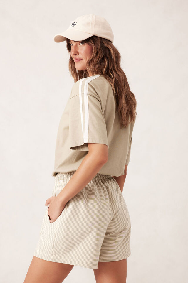 Classic Terry Short - Matcha Stripe