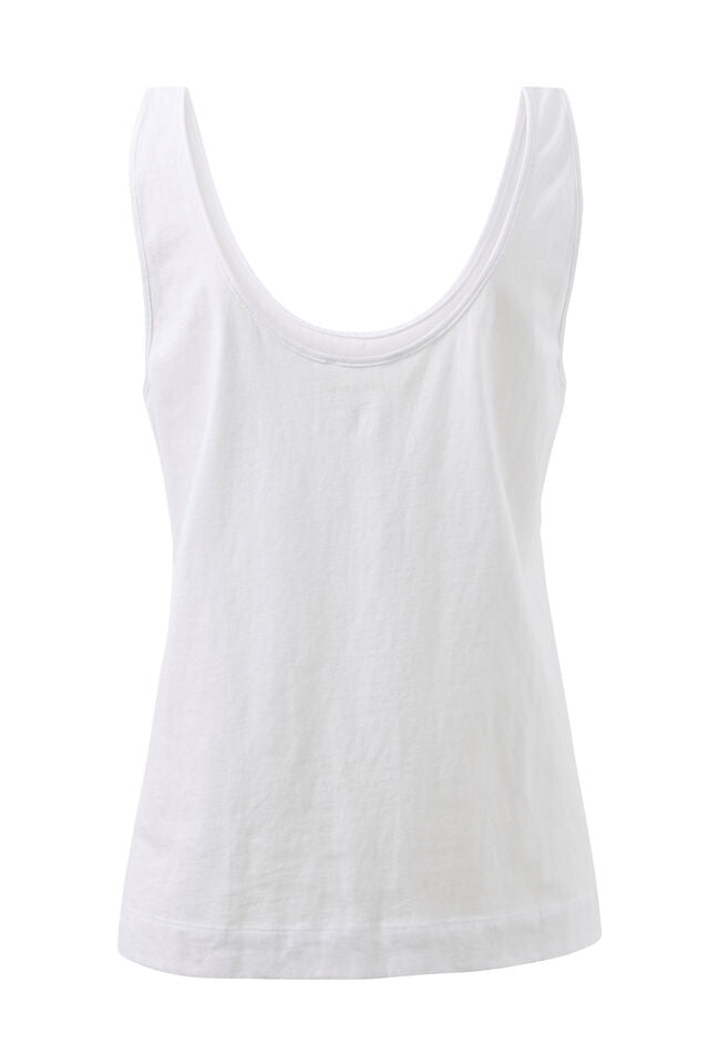 Bloom Slouchy Scoop Tank - White