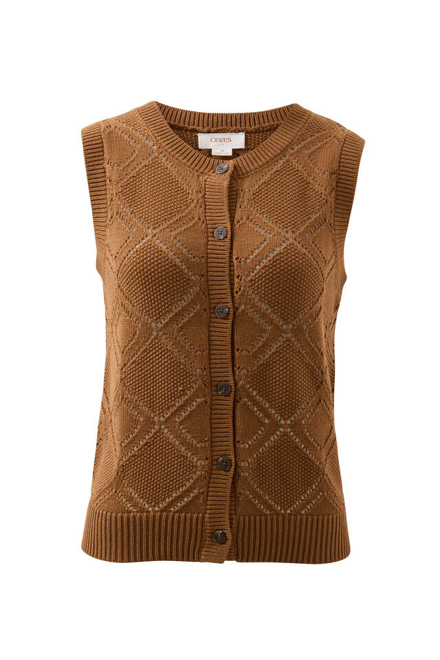 Dahlia Diamond Knit - Toffee