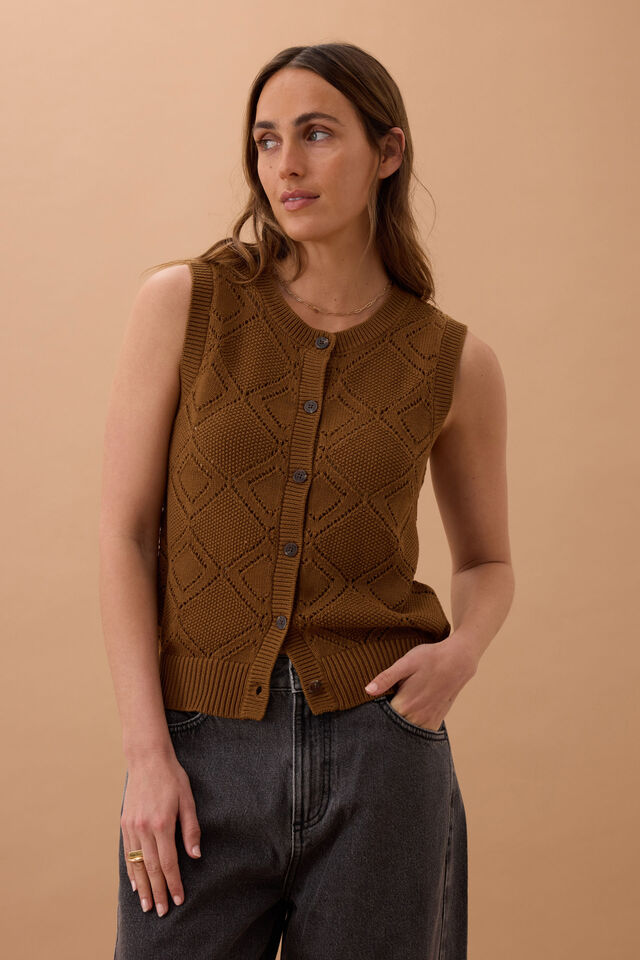 Dahlia Diamond Knit - Toffee