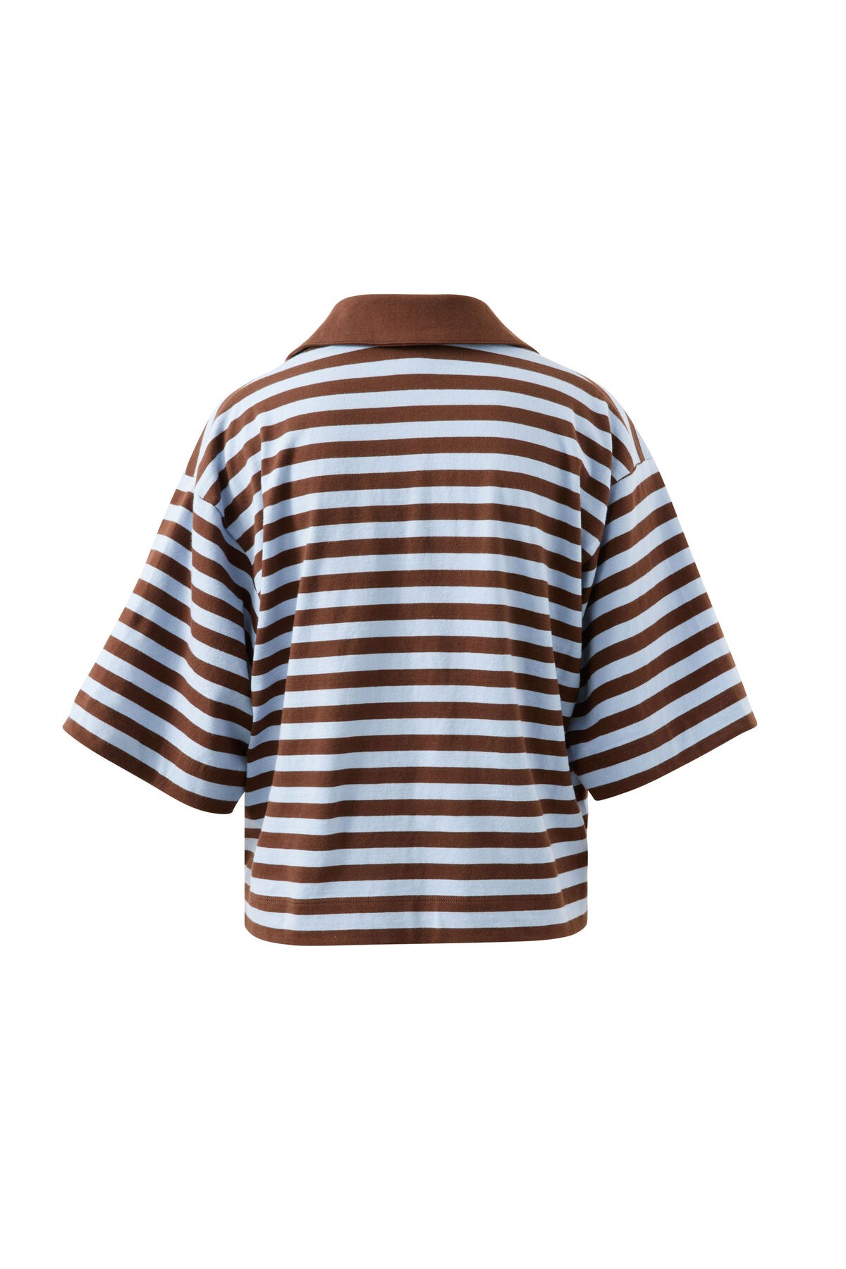 Arlie Short Sleeve Rugby - Chocolate Chalk Stripe