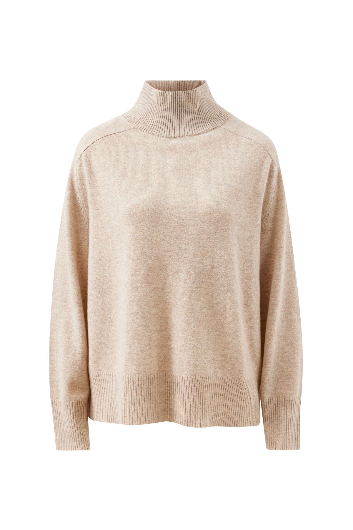 Alex Knit Funnel Neck Pullover - Oat Marle