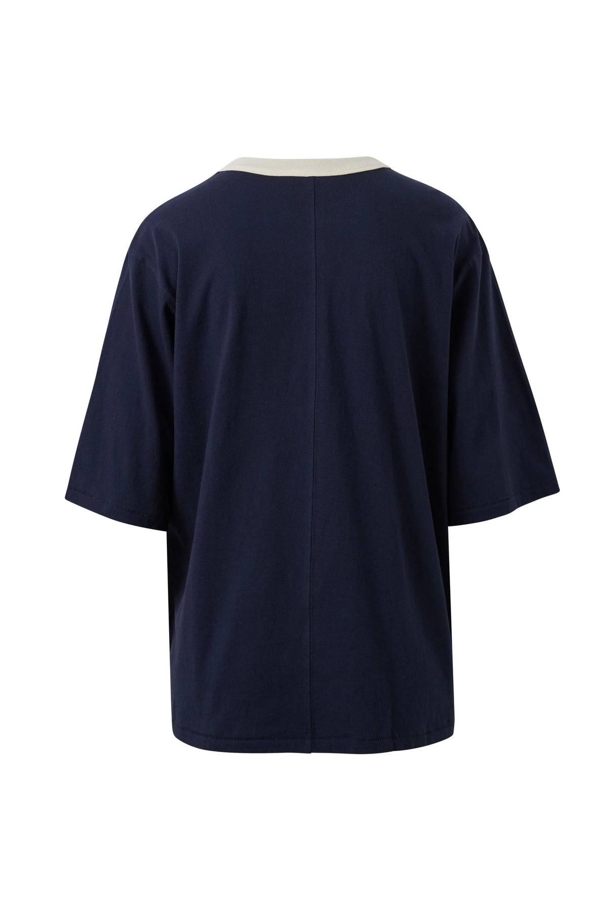 Luna Oversized Tee - Navy Shell Print