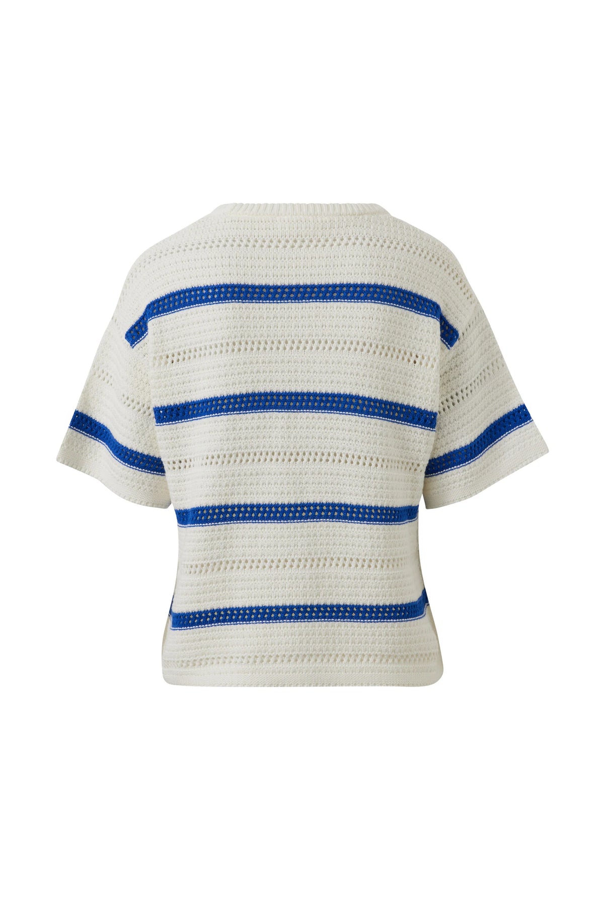 Nellie Boxy Knit Tee - Blue Stripe