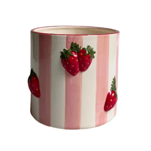 Strawberry Delight Planter Red 13cm