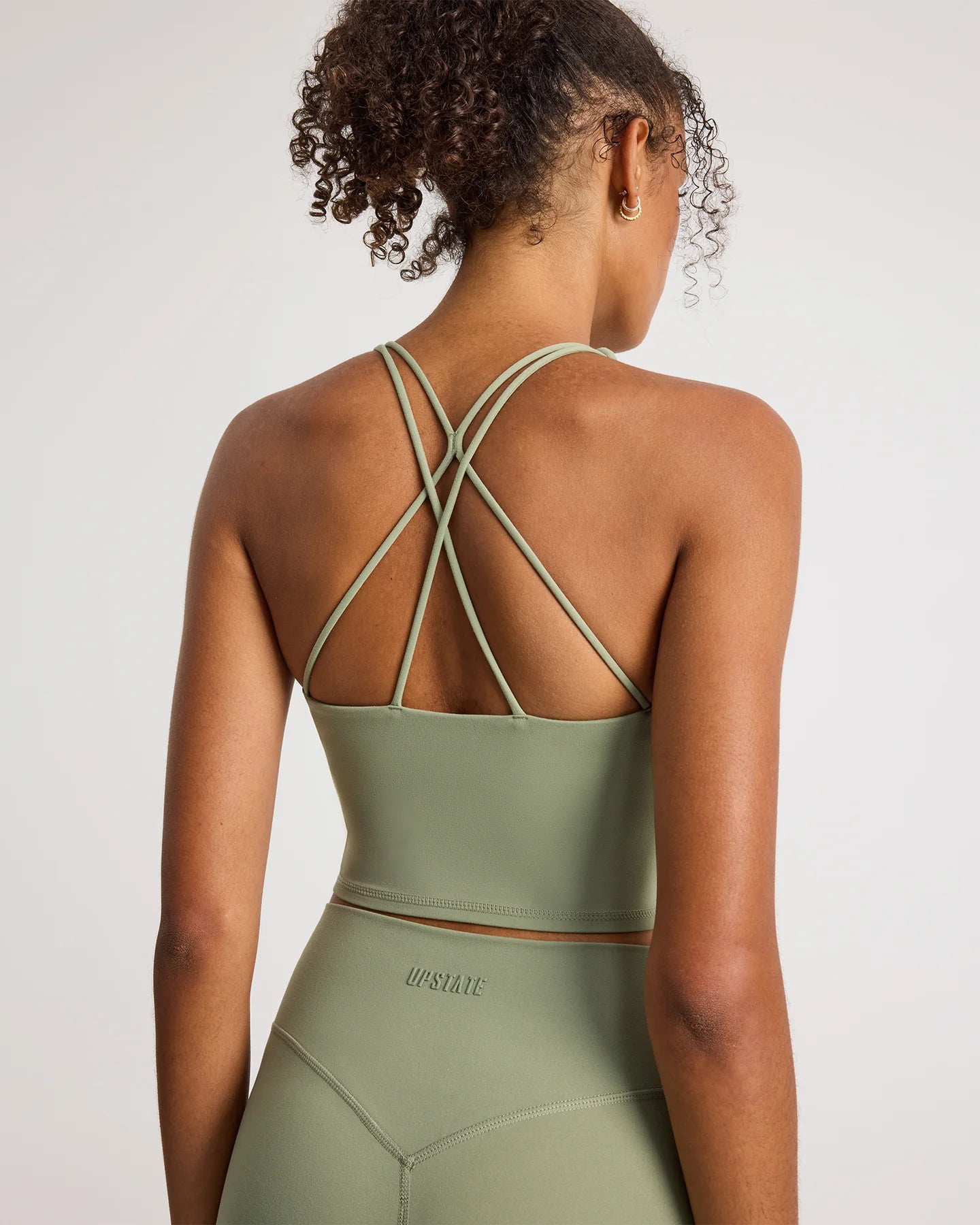 Sculpt Strappy Sports Tank - Olive