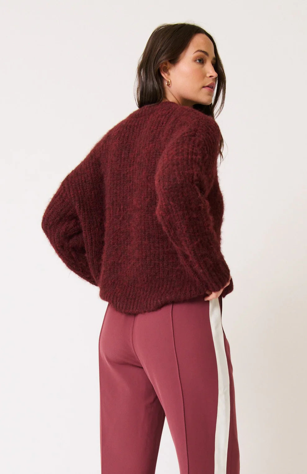 Lorenza Knit Sweater - Plum