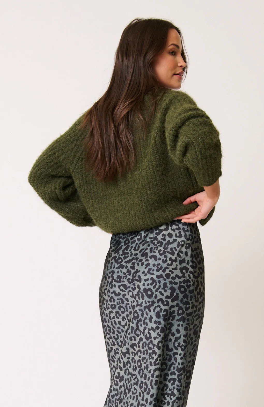 Hazel Knit Cardigan - Khaki