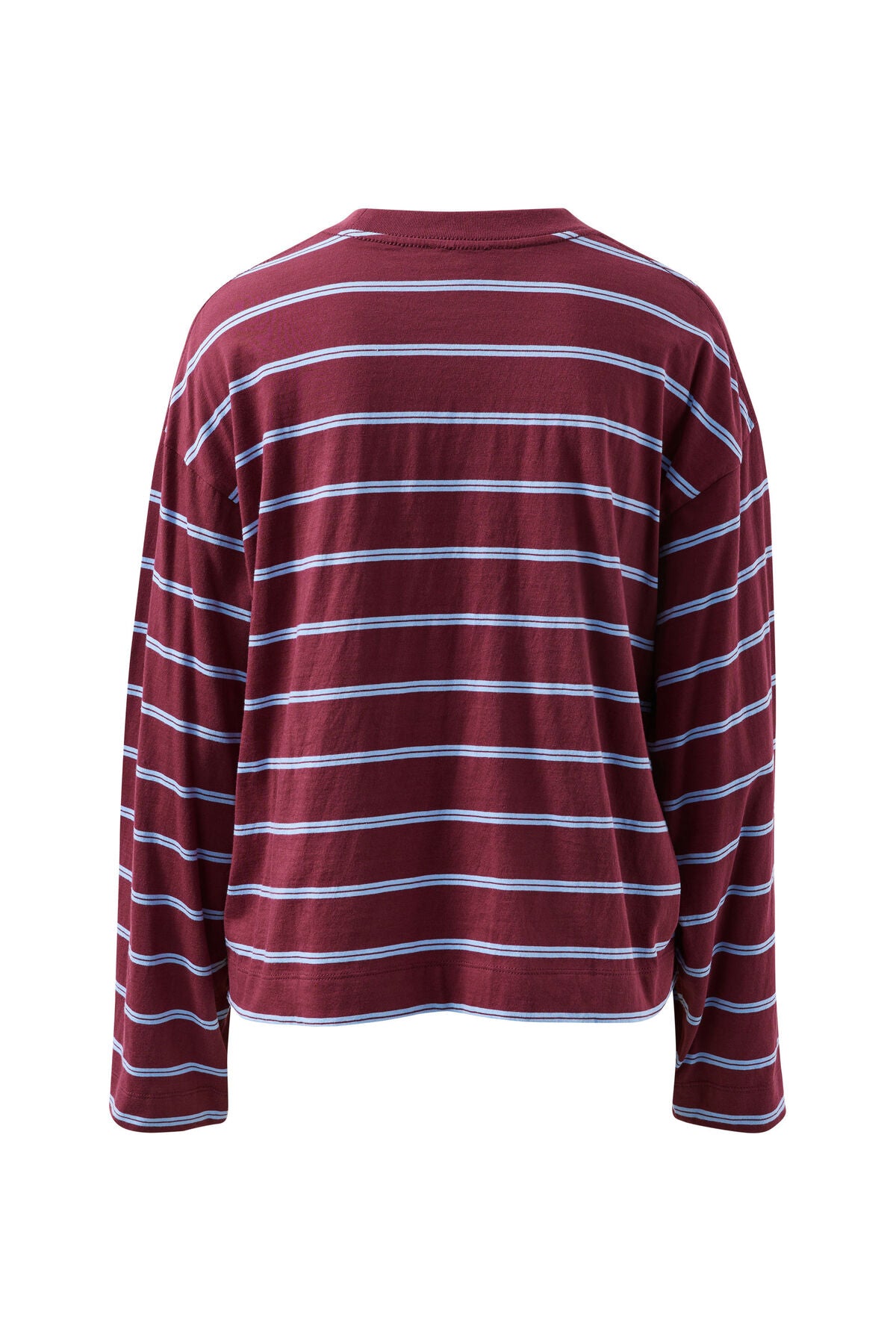 Beau Long Sleeve Slouchy - Burgundy, Sky Blue
