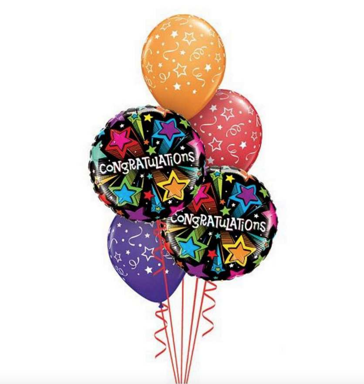 Balloon Bouquet - 2 x Foil + 3 x Latex