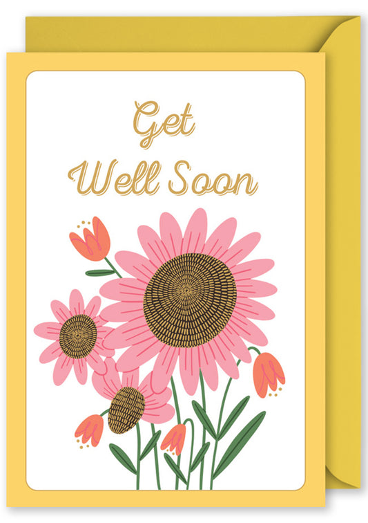 "Get Well Soon" Sunflowers Gift Card
