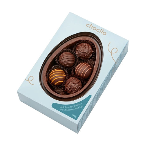 Milk Chocolate Half Egg With Truffles or Mini Eggs