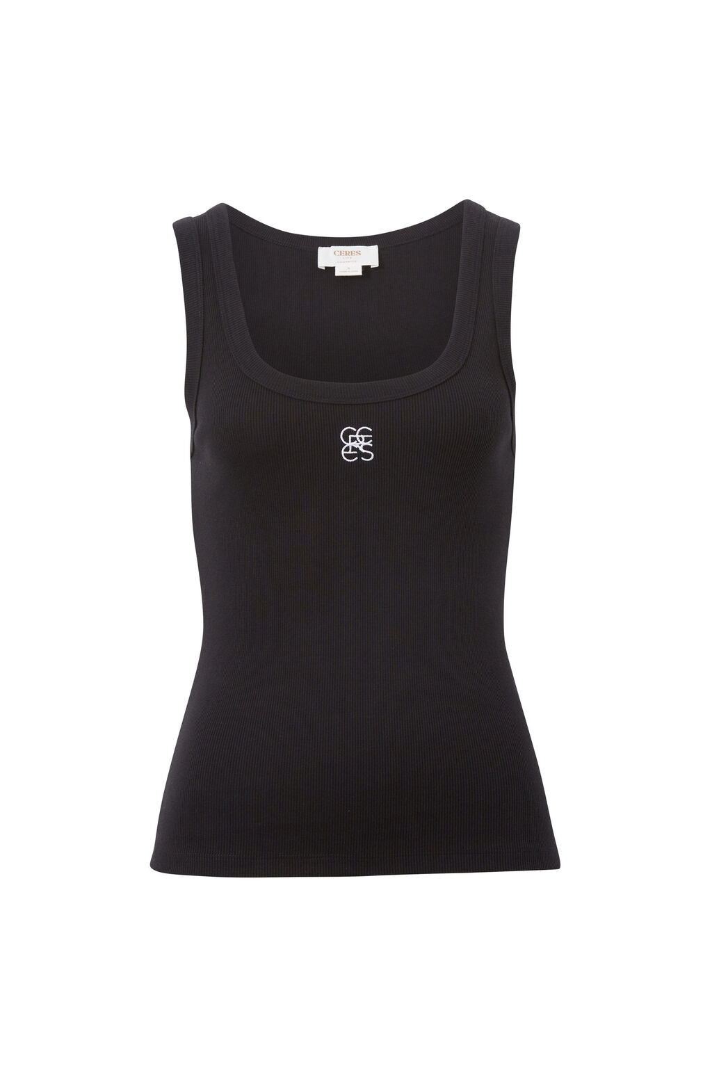 Contour Rib Scoop Tank - Black