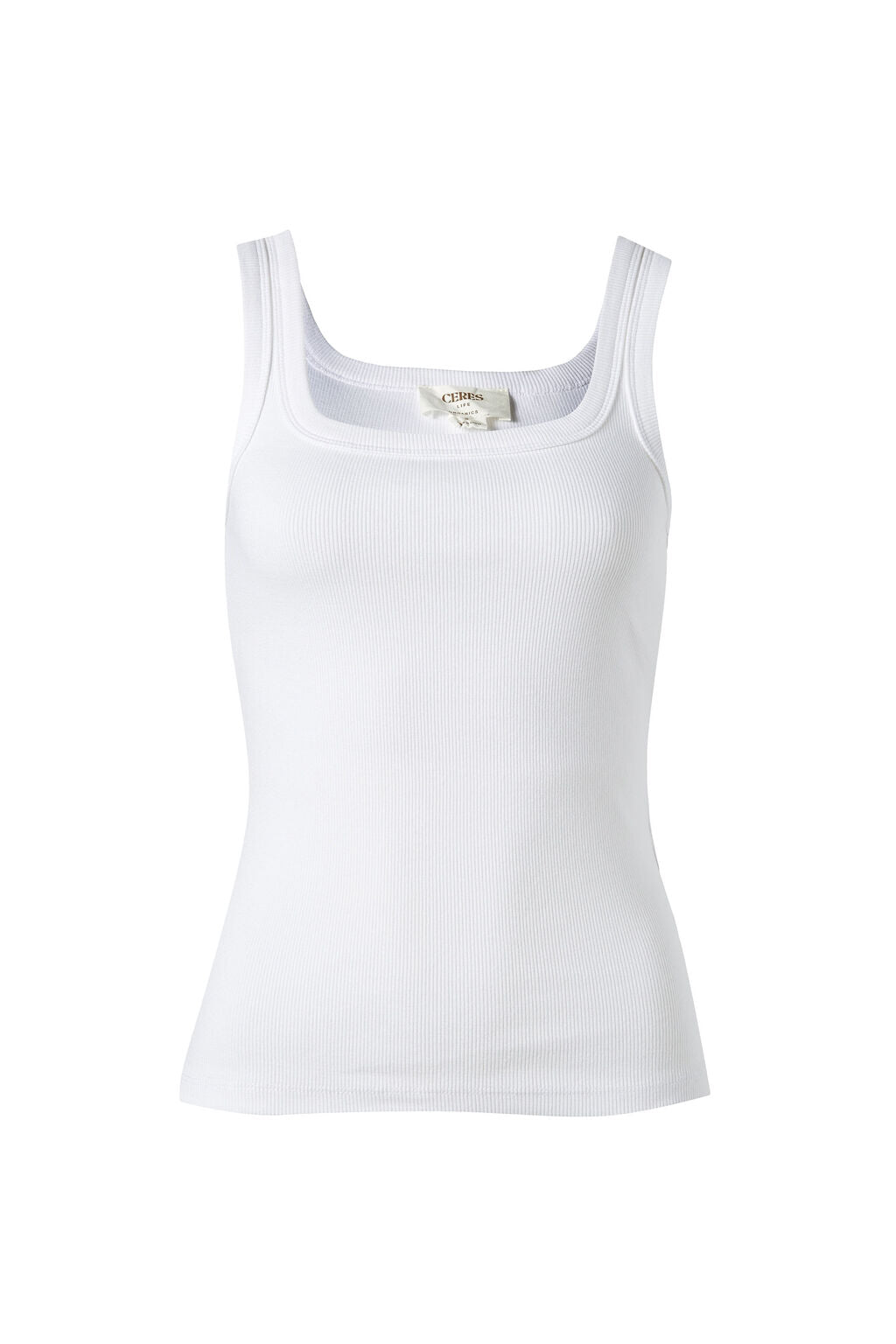 Contour Rib Scoop Tank - White