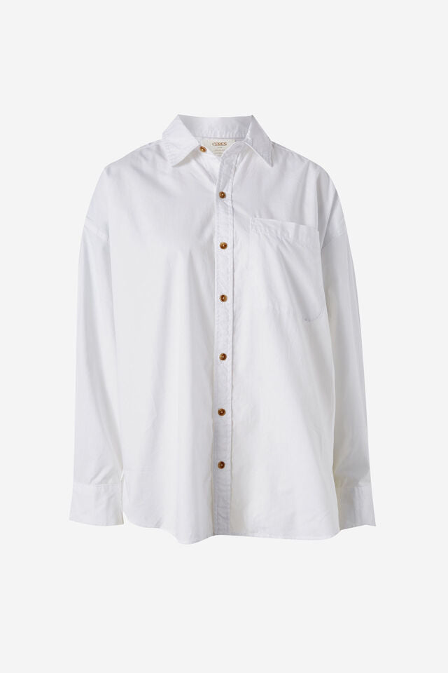 Peta Oversized Shirt - White