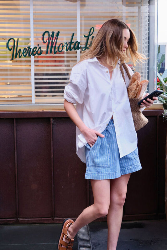 Peta Oversized Shirt - White