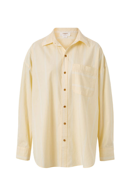 Oversized Shirt Organic Cotton - Butter Stripe