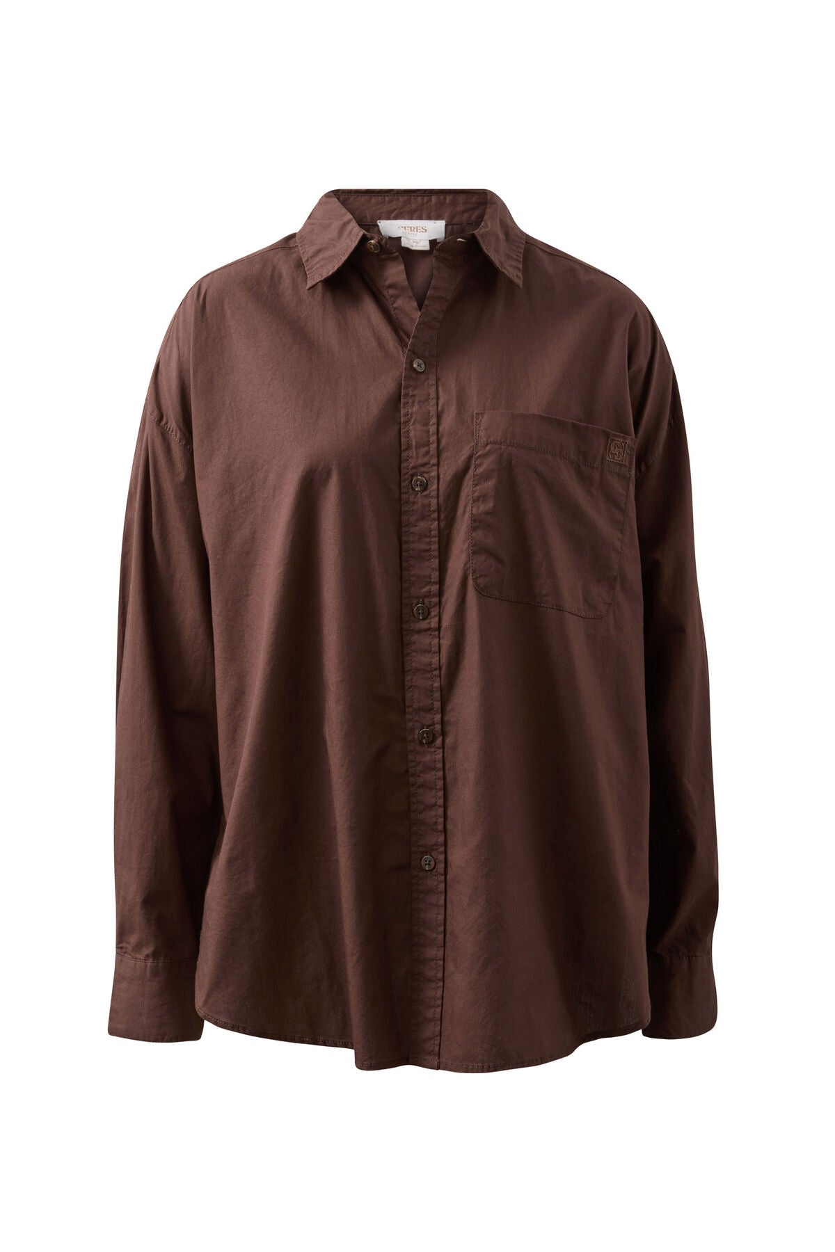 Peta Oversized Shirt - Chocolate