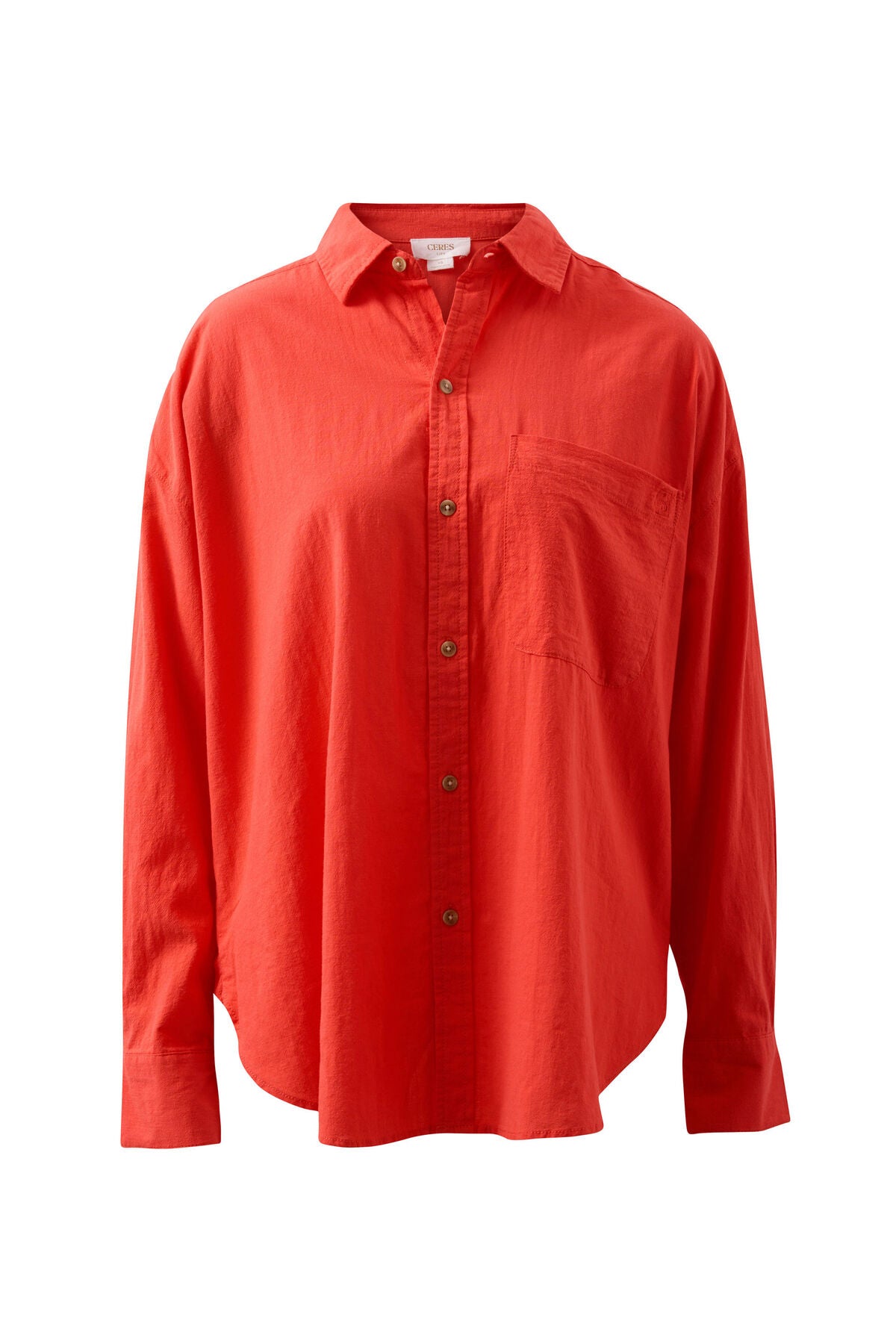 Peta Oversized Shirt - Heritage Red