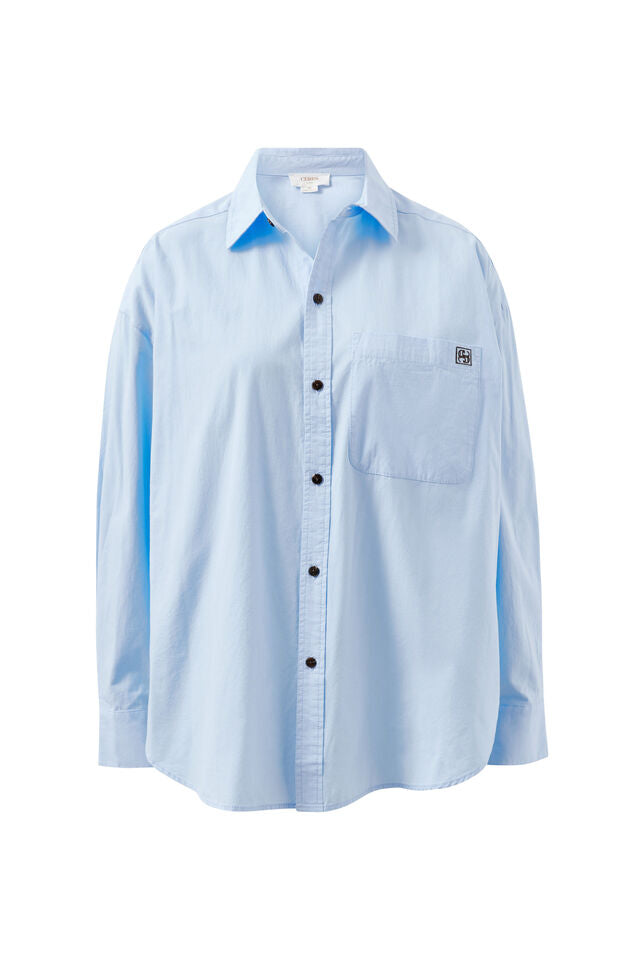 Peta Oversized Shirt - Sky Blue