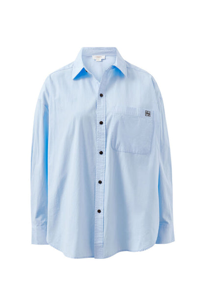 Peta Oversized Shirt - Sky Blue