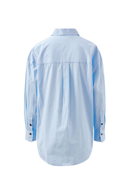 Peta Oversized Shirt - Sky Blue