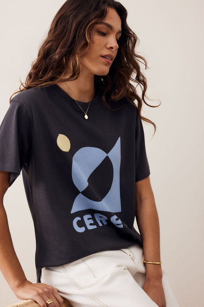 Stevie Slouchy Tee - Phantom Ceres Moon