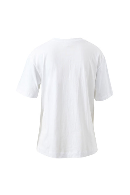 Stevie Slouchy Tee - White Ceres Flora