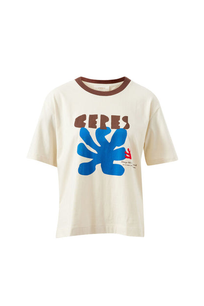 Stevie Slouchy Tee - Buff Sunny Afternoon