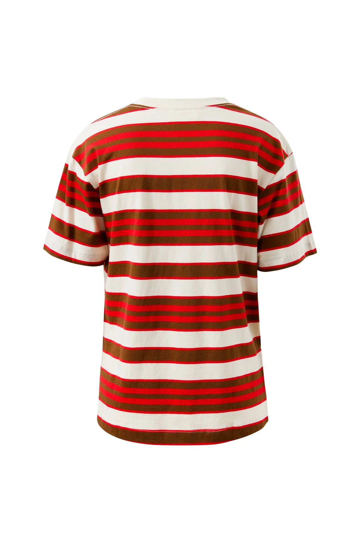 Stevie Slouchy Tee - Heritage Red Toffee Stripe