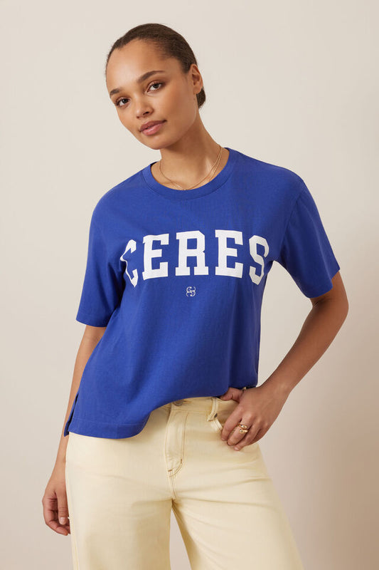 Stevie Slouchy Tee - Polo Blue Varsity