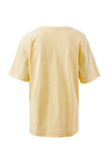 Slouchy Split Hem Tee - Sunny Yellow