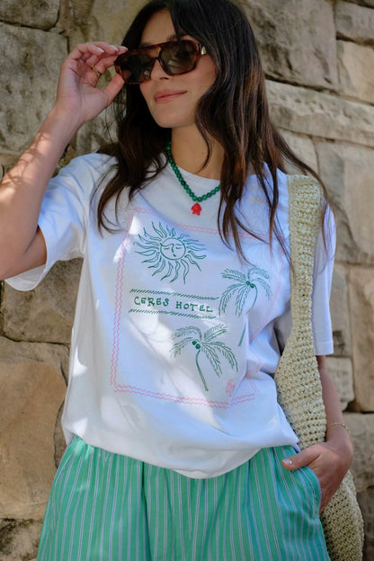 Stevie Slouchy Tee - Ceres Hotel Print